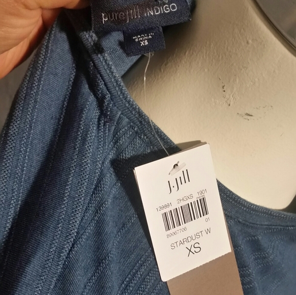 Pure Jill Indigo(J.JILL)Crew Neck tunic size xs - Picture 7 of 8